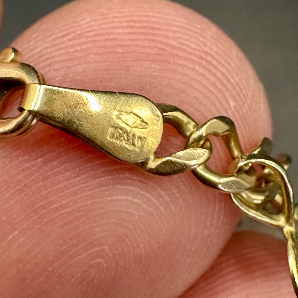 Italian Gold Charm Bracelet - Picture 2 of 5